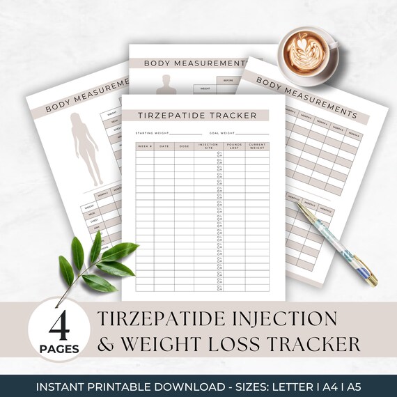 tirzepatide weight loss calculator Tirzepatide Injection Tracker, Tirzepatide, Weight Loss Tracker, Simple  Injection Log, GLP Chart, Body Measurement Tracker, Compound GLP Log