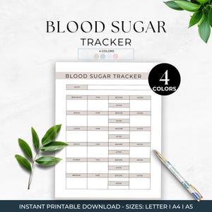 Daily Blood Sugar Log, Diabetes Glucose Tracker, Health & Wellness Monitoring Journal, Blood Sugar Tracker, Diabetes Chart, Daily Tracker
