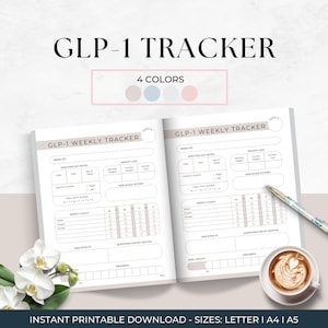 Tirzepatide-weekblad, GLP1-gewichtsverliestracker, semaglutide-injectielogboek, GLP1-grafiek, verloren kilo's, samengesteld GLP-gewichtslogboek, doelen