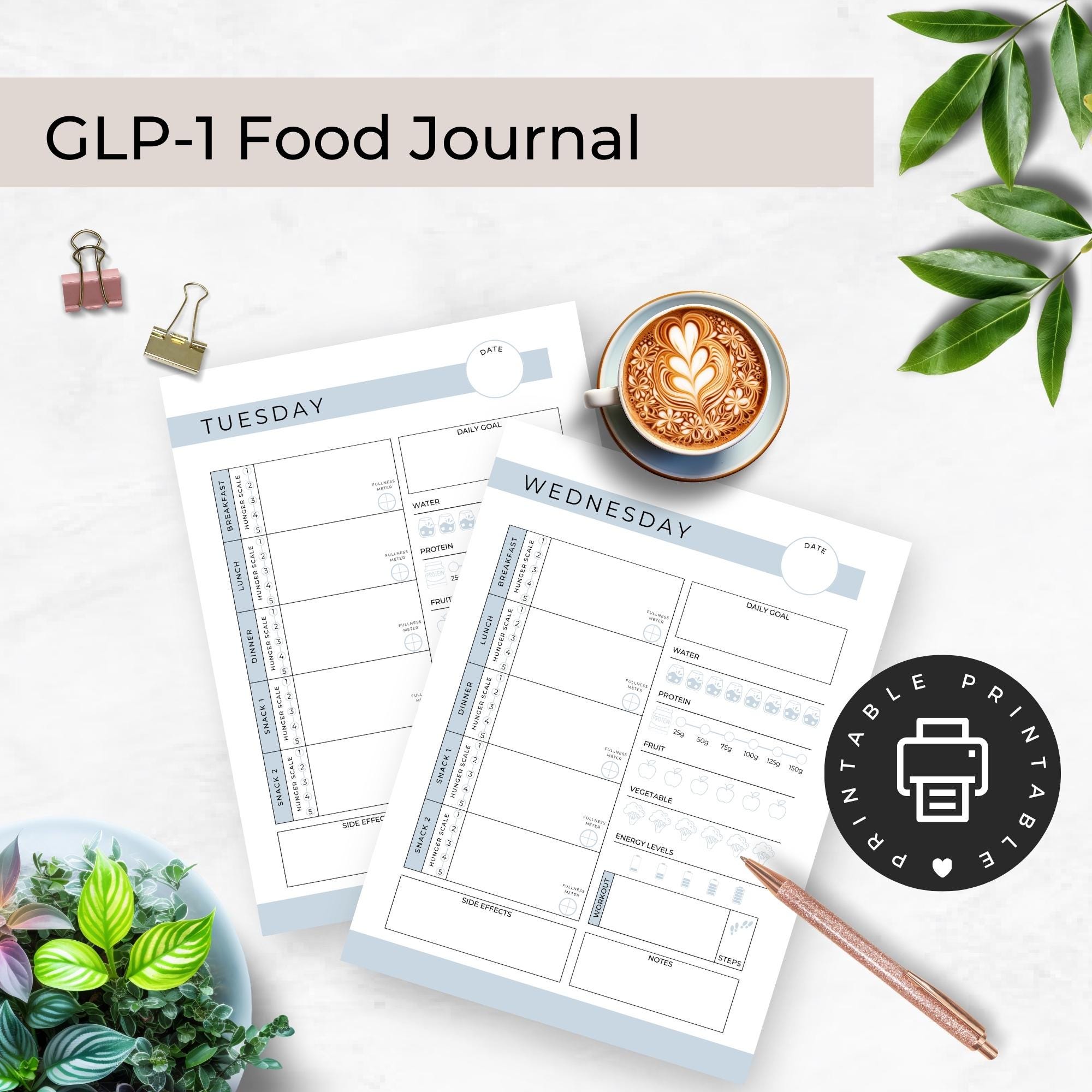 GLP-1 Daily Food Journal, Meal Log, GLP1 Side Effect Tracker, Weight Loss Eating Plan Tracker, Food Diary Printable, Protein Planner - Etsy GLP-1 Daily Food Journal, Meal Log, GLP1 Side Effect Tracker, Weight Loss Eating Plan Tracker, Food Diary Printable, Protein Planner - Etsy