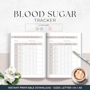 Weekly Blood Sugar Log, Diabetes Glucose Tracker, Health & Wellness Monitoring Journal, Blood Sugar Tracker, Diabetes Chart, Daily Tracker