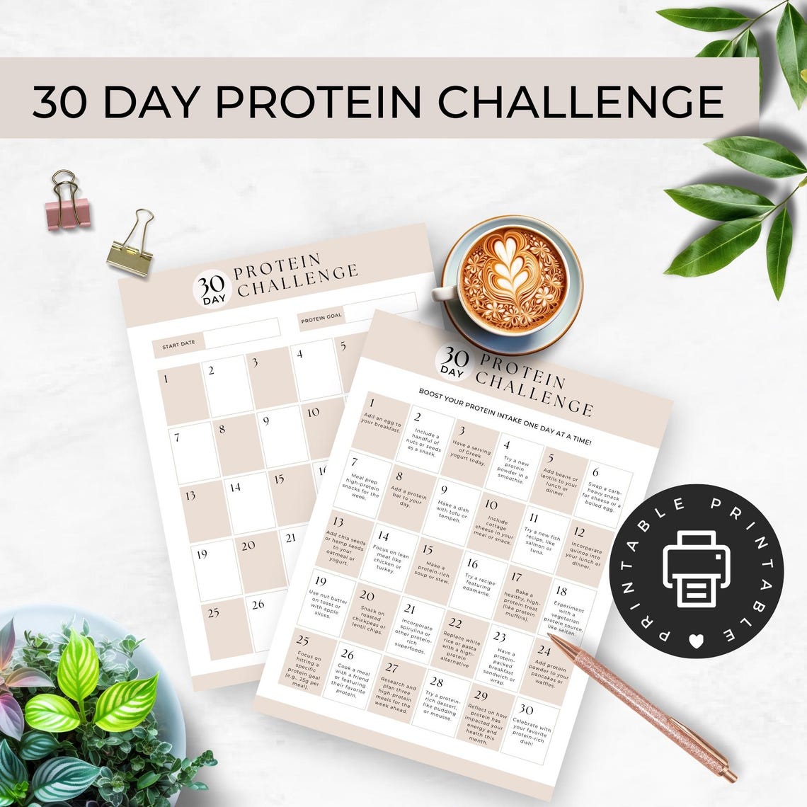 30 Day High Protein Challenge, Healthy Meal Planning, Healthy ...