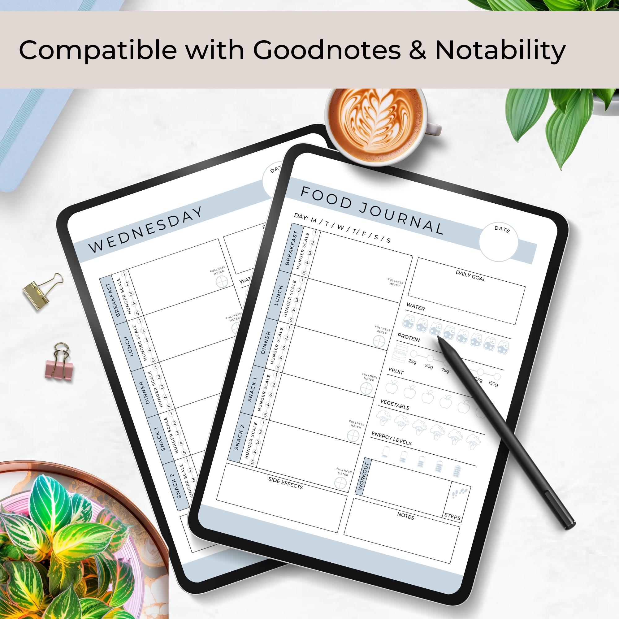 GLP-1 Daily Food Journal, Meal Log, GLP1 Side Effect Tracker, Weight Loss  Eating Plan Tracker, Food Diary Printable, Protein Planner - Etsy