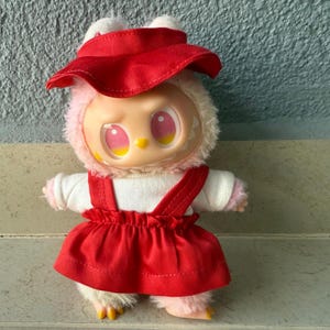 Personalisierte Labubu Kleidung 17 cm, Labubu Puppen Outfit Set, süße Kawaii Puppenkleidung Custom, Zubehör für Sammler, Labubu V1 V2 V3 Set