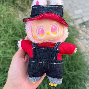 Personalisierte Labubu Kleidung 17 cm, Labubu Gesamt-Set, Individuell bedruckte Puppenkleidung, Zubehör für Sammler Labubu V1 V2 V3