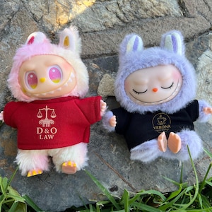 Custom T-Shirt For Labubu Dolls, Company Shirt For Labubu Wholesale Available, Branded Labubu Clothes 17 cm, Personalized Labubu Clothes V1