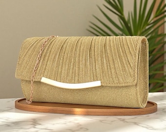 Sequined gold clutch Evening clutch Evening sequined clutch Women&#39;s evening bag Clutch City tote Handbag