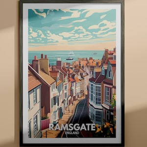 Ramsgate print - Ramsgate reisposter / Engeland kunst aan de muur print / Engeland home decor / reizen kunst aan de muur decor / unieke stad poster