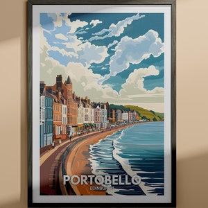 Portobello Druck - Portobello Reise Poster / Edinburg Wand Kunst Druck / Edinburg Wohnkultur / Einzigartige Stadt Poster