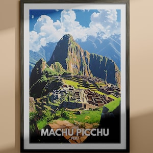 Machu Picchu Print - Machu Picchu Reise Poster / Peru Wand Kunst / Peru Wohnkultur / Einzigartige Stadt Poster