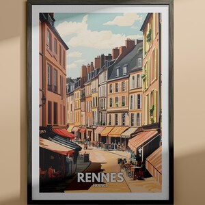 Rennes print - Rennes travel poster / France wall art print / France home decor / Travel wall decor / Unique city poster
