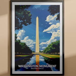Washington Monument Print - Washington Monument Reise Poster / Washington D.C Wand Dekoration / Washington D.C Wohndekor / Reise-Dekor