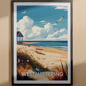 West Wittering print - West Wittering poster / West Sussex beach art / West Sussex travel poster / Nature prints