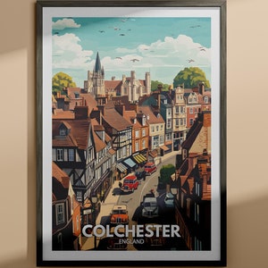 Colchester print - Colchester travel poster / England wall art print / England home decor / Travel wall art decor / Unique city poster