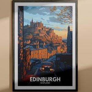 Edinburgh art print - Edinburgh travel poster / Scotland wall art print / Scotland home decor / Travel wall art decor / Unique city poster