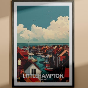 Littlehampton print - Littlehampton travel poster / England wall art print / England home decor / Travel wall art decor / Unique city poster