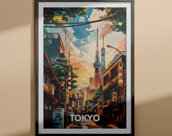 Tokyo print - Tokyo travel poster / Japan wall art print / Japan home decor / Travel wall art poster / Unique city print