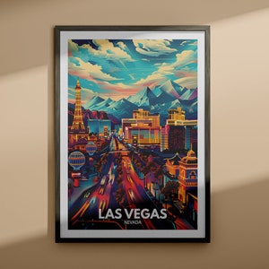 Las Vegas print -  Las Vegas poster / Nevada wall art print / United States travel home decor / USA city poster