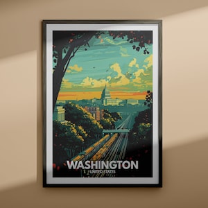 Washington Print - Washington Poster / USA Wand Kunst / USA Reise Dekoration / USA Stadt Poster