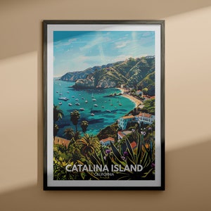 Catalina print - Catalina Island poster / California island art / California travel poster / Nature prints