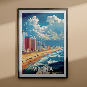 Virginia print -  Virginia poster / United States wall art print / United States travel home decor / USA city poster