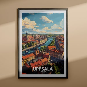 Uppsala Schweden Poster - Uppsala Stadt Poster / Schweden Wand Kunst / Einzigartiges Stadtbild / Uppsala Poster