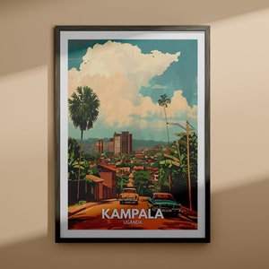Kampala print - Kampala travel poster / Uganda wall art print / Uganda home decor / Travel wall art decor / Unique city poster