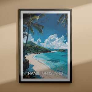 Hamilton print - Hamilton Island poster / Australia island art / Australia travel poster / Nature prints