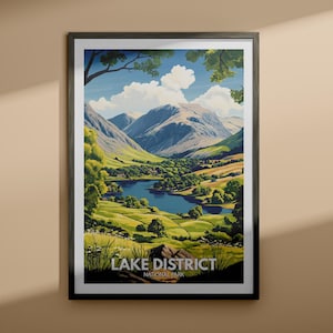 Lake District print - Lake District national park poster / United Kingdom National Parks art / United Kingdom travel poster / Nature prints