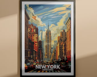 New York print -  New York poster / United States wall art print / United States travel home decor / USA city poster