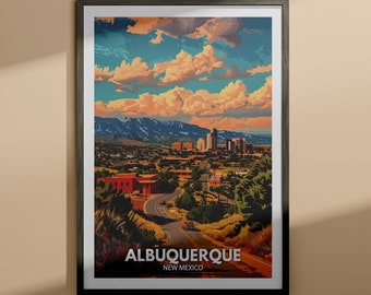 Albuquerque print - Albuquerque travel poster / New Mexico wall art print / United States travel home decor / USA city poster