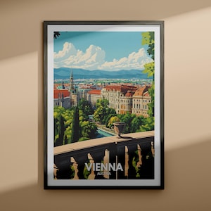 Wien Print - Wien Druck - Wien Reise Poster / Österreich Wand Kunst / Österreich Wohnkultur / Einzigartiges Stadt Poster