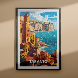 Taranto print - Taranto travel poster / Italy wall art print / Italy home decor / Travel wall art poster / Unique city print