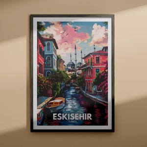 Eskisehir print - Eskisehir travel poster / Turkey wall print / Turkey home decor / Travel wall art poster / Unique city print