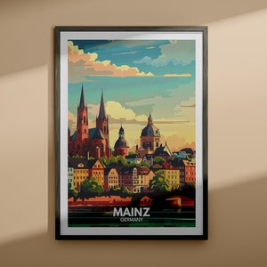 Mainz - Mainz - Mainz Reiseplakat / Deutschland Wand Kunst Druck / Deutschland Wohnkultur / Einzigartiges Stadt Poster