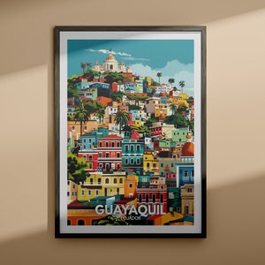 Guayaquil Druck - Guayaquil Reise Poster / Ecuador Wand Kunst / Ecuador Wohnkultur / Einzigartiges Stadt Poster