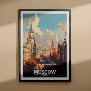 Moscow print - Moscow travel poster / Russia wall art print / Russia home decor / Travel wall art poster / Unique city print