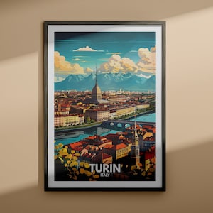 Turin - Tornino Italien Druck / Italien Wand Kunst / Einzigartiges Zuhause / Italien Dekor / Italien Wand Kunst
