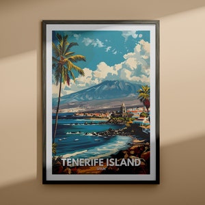 Tenerife print - Tenerife eiland poster / Spanje eiland kunst / Spanje reisposter / natuurprints