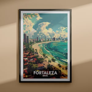 Fortaleza Print - Fortaleza Reise Poster / Brasilien Wand Kunst Poster / Einzigartige Stadt Poster / Brasilien Dekor / Einzigartige Stadt Poster