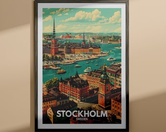 Stockholm Kunstdruck - Stockholm Reiseplakat / Schweden Wand Kunst Druck / Schweden Wohnkultur / Einzigartige Stadt Poster