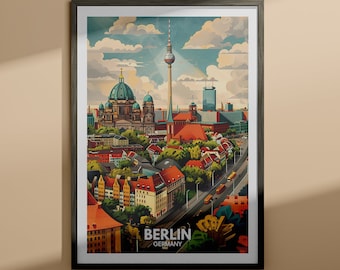 Berlin print - Berlin travel poster / Germany wall art print / Germany home decor / Travel wall art decor / Unique city poster