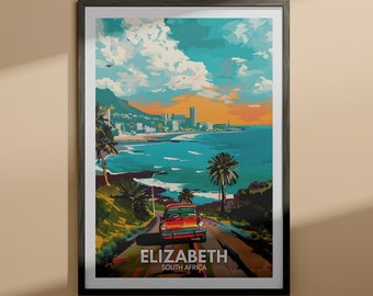 Elizabeth print - Elizabeth travel poster / South Africa wall art print / South Africa home decor / Travel wall decor / Unique city poster