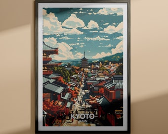 京都プリント - 京都旅行ポスター / 日本壁アートプリント / 日本室内装飾 / 旅行壁アートポスター / ユニークな都市プリント