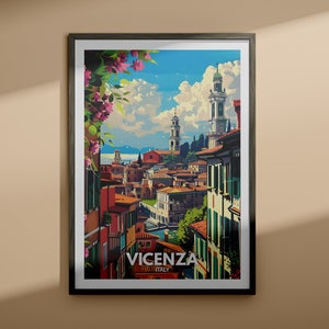 Vicenza Druck - Vicenza Reise Poster / Italien Wand Kunst / Italien Wohndekor / Einzigartige Stadt Poster