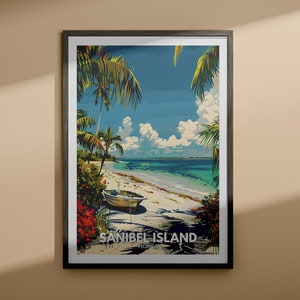 Sanibel Poster - Sanibel Island Poster / Florida Insel Kunst / Florida Reise Poster / Natur Poster