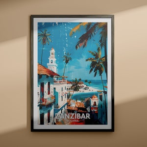 Tansania Print - Sansibar Reise Poster / Kunst Tansania / Tansania Wohnkultur / Einzigartige Stadt Poster