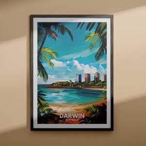 Darwin print - Darwin travel poster / Australia wall art print / Australia home decor / Travel wall art decor / Unique city poster