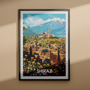 Shiraz print - Shiraz travel poster / Iran wall art print / Iran home decor / Travel wall art decor / Unique city poster