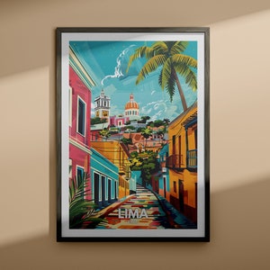 Lima print - Lima travel poster / Peru wall art print / Peru home decor / Travel wall art decor / Unique city poster